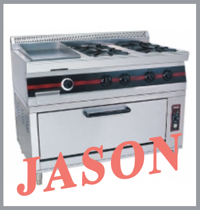 Bếp âu 4 kèm bếp rán phẳng