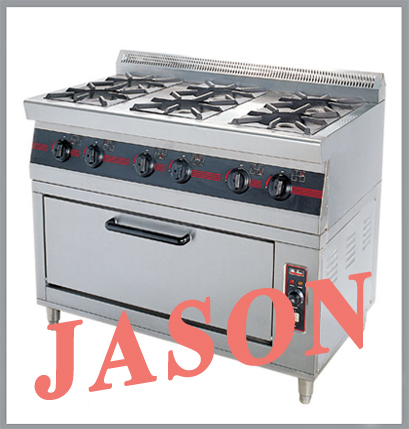 Bếp âu 6 họng kèm lò nướng