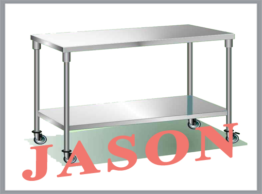 Bàn inox có bánh xe | Bàn inox di động