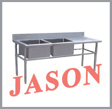 Chậu rửa 2 hố kèm bàn lệch phải