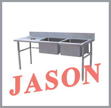 Chậu rửa 2 hố kèm lỗ xả rác bên trái