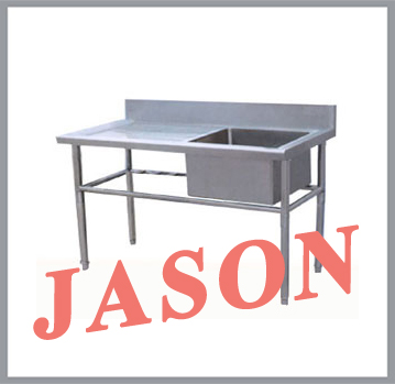 Chậu rửa đơn kèm bàn bên trái