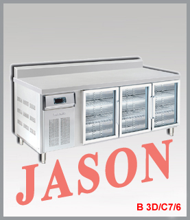 Bàn lạnh cánh kính có thành chắn sau